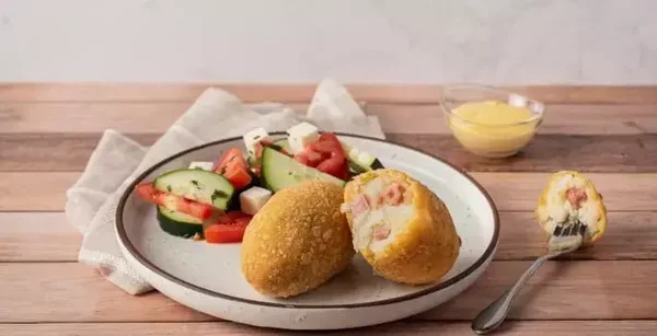Croquetas de papa con jamon