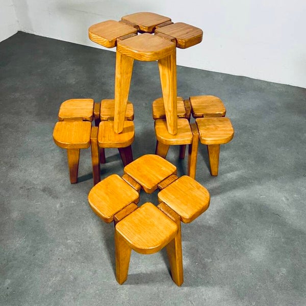 Set 4 Rauni Peippo "Apila" Stool for Stockmann Orno, Finland 1960s