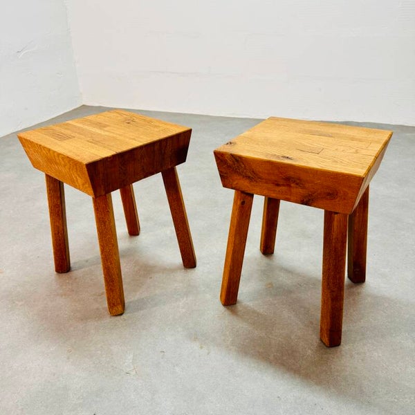 Vintage oak stools.