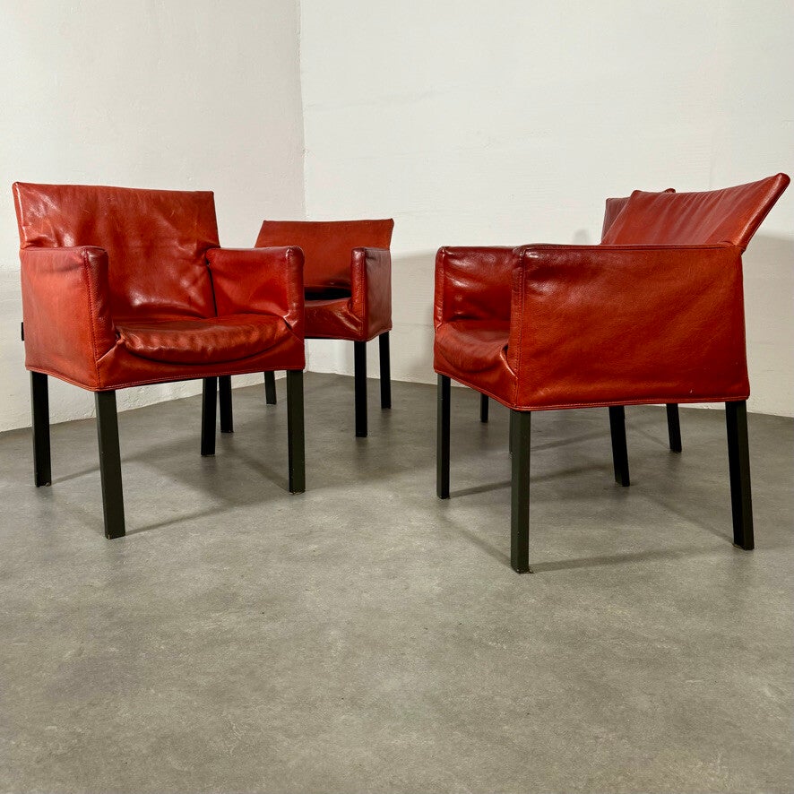 Set of 2 or 4 Fellini armchairs by Gerard van den Berg, 1990.