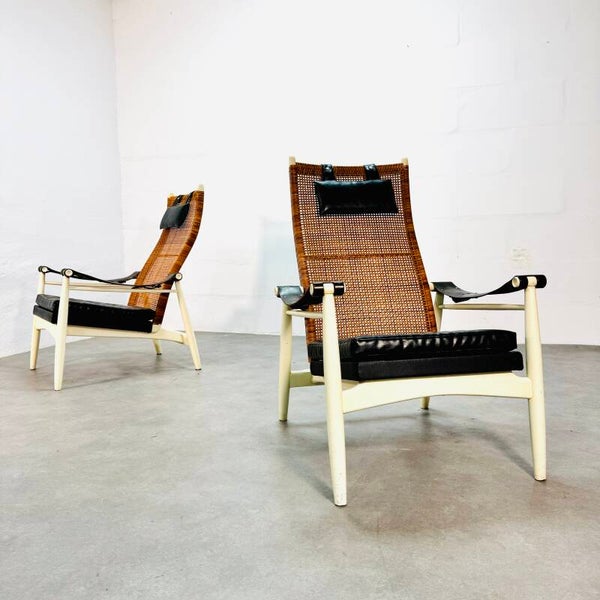 P.J. Muntendam for 'Gebroeders jonkers' set of rare loungechairs, 1960's