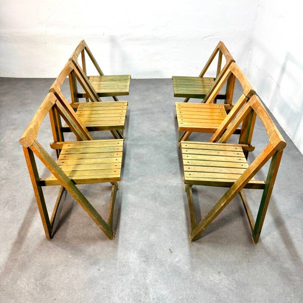 Set of 6 first edition Trieste chairs by Aldo Jacober for Alberto Bazzani, 1960's.