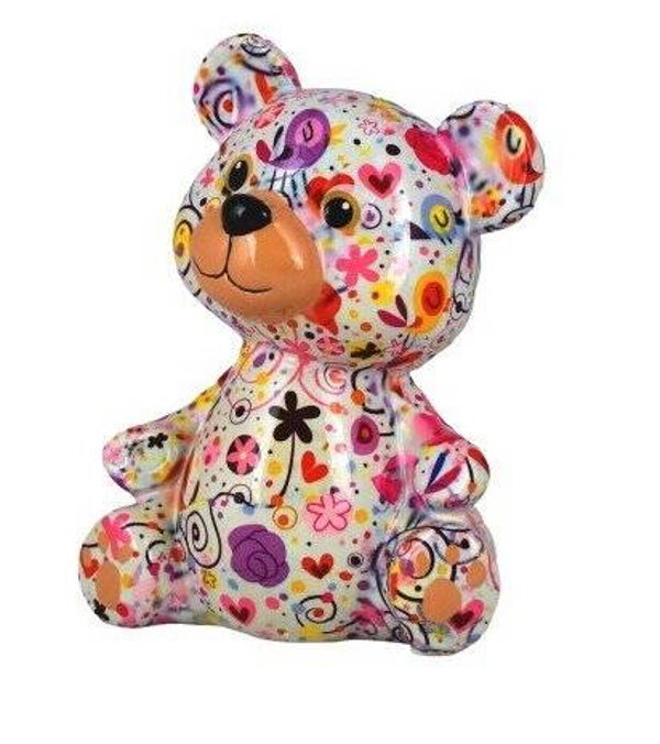 Teddy Wit met bloemen