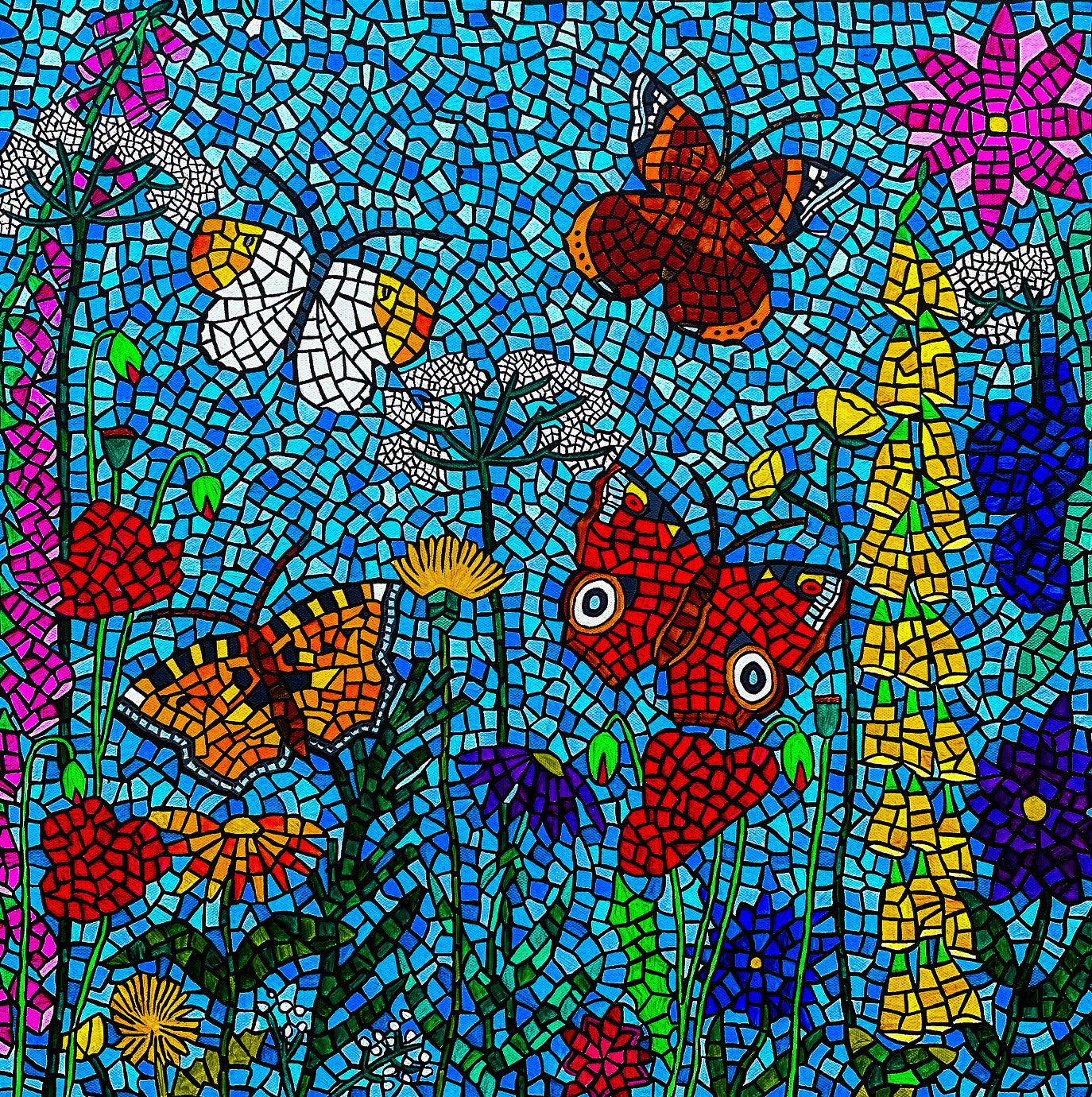 ‘Butterflies’ A square fine art print.