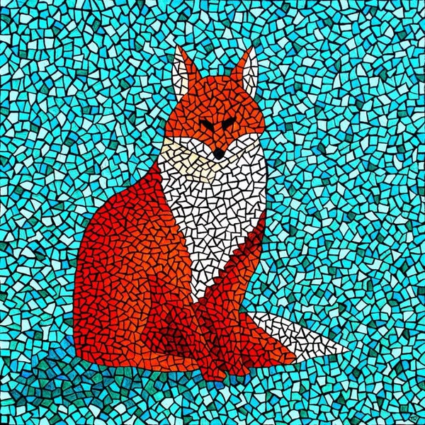‘Foxy’ A square fine art print.