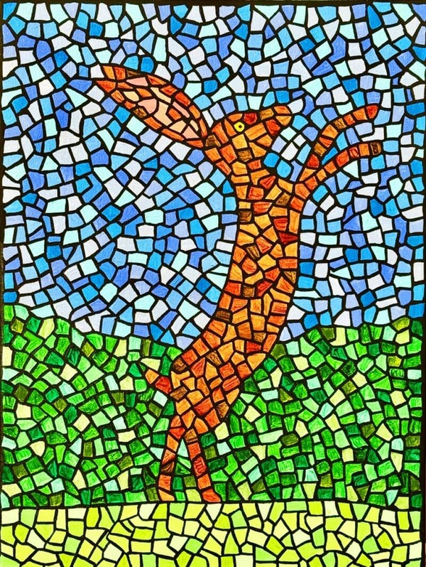 ‘Hare’ An A4 fine art print.