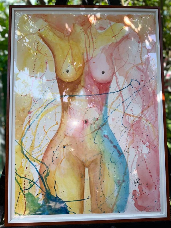 Torso femenino Acuarela