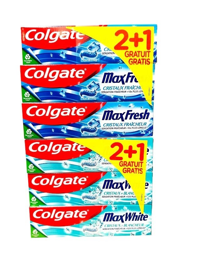 Colgate Tandpasta mixdoos - Maxfresh-Maxwhite 3x75ml.
