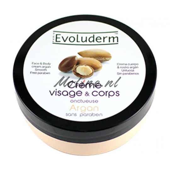 Evoluderm Arganolie Lichaams en Gezichtscrème 200ml