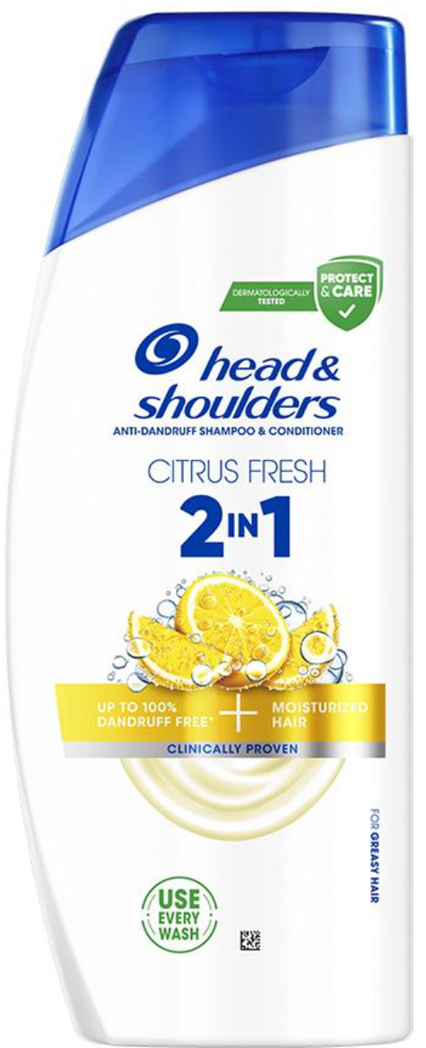 Head & Shoulders citrus fresh 2 in 1 shampoo 300 ml