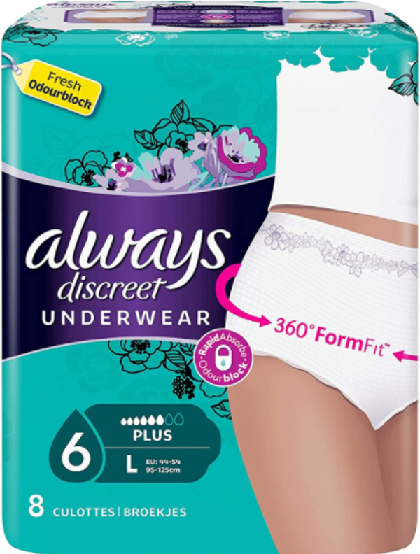 ALWAYS DISCREET MAANDVERBAND PANT L