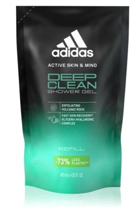 Adidas Heren Douchegel Diep Reinigend Navulling 400ml.