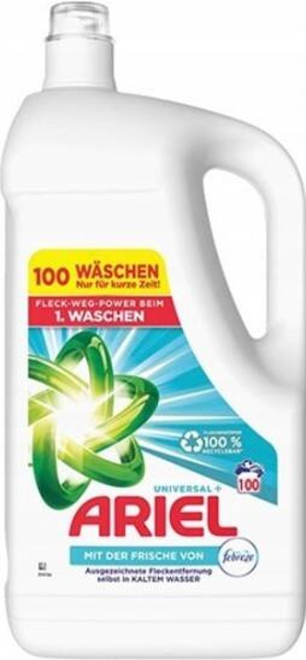 Ariel Universal+ met Febreze 5L - 100 Wasbeurten