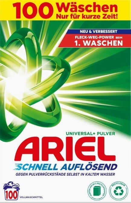 Ariel Wasmiddel Waspoeder Universal+ - 100 wasbeurten - 6kg