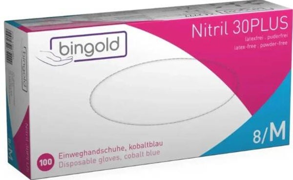 Bingold Handschoenen Nitril Blauw Poedervrij 100 stuks