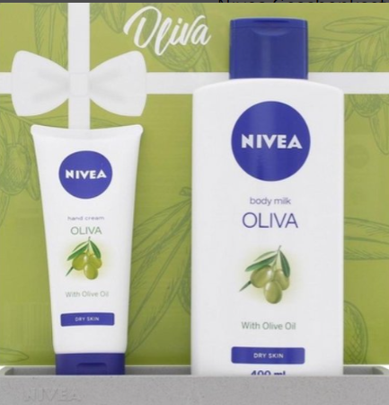 Nivea Geschenkset oliva body milk & hand creme.