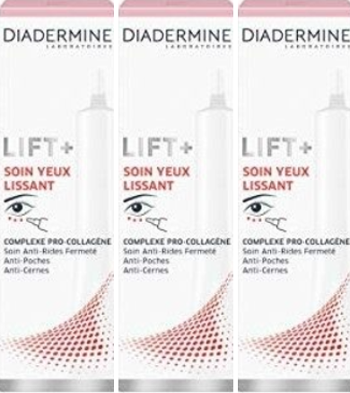 3x 15ml  Diadermine  Lift+ - Collageen - 15 ml Hydrateet Oogcrèmes.