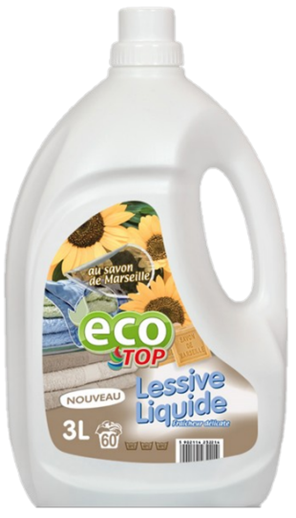 Eco Top Wasmiddel Savon de Marseille - 3L 60 Wasbeurten