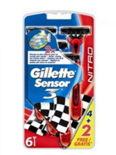 Gillette Sensor 3 Nitro 6 Stuks