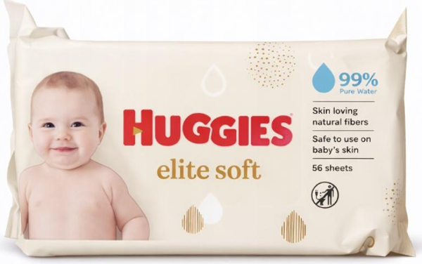 Huggies Elite Soft Babydoekjes – 56 stuks