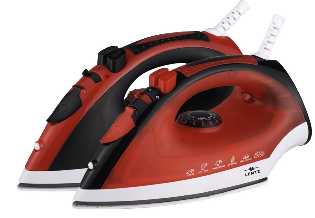 Lentz Strijkijzer 2300 Watt – Rood