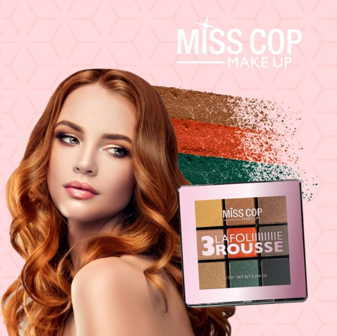 Miss Cop Vegan Oogschaduw Kleurenpalet N°03 Rousse – Warme Koper