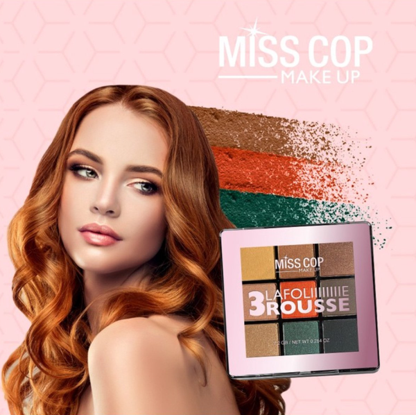 Miss Cop Vegan Oogschaduw Kleurenpalet N°03 Rousse – Warme Koper