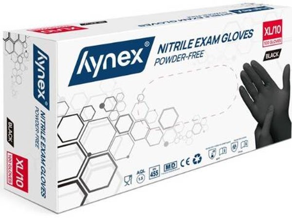 Nitril Handschoenen Zwart– Maat XL – 100 Stuks (Wegwerp)