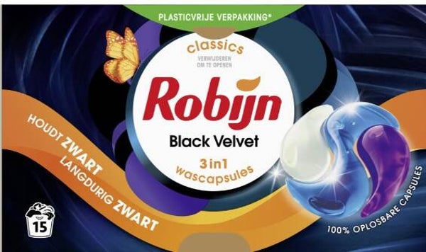 Wascapsules 3-in-1 Black Velvet 15 stuks