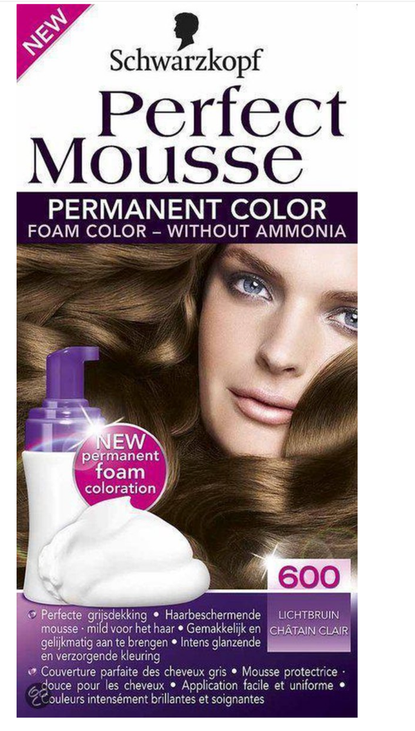 Schwarzkopf Perfect Mouse Haarverf Licht Bruin N:600