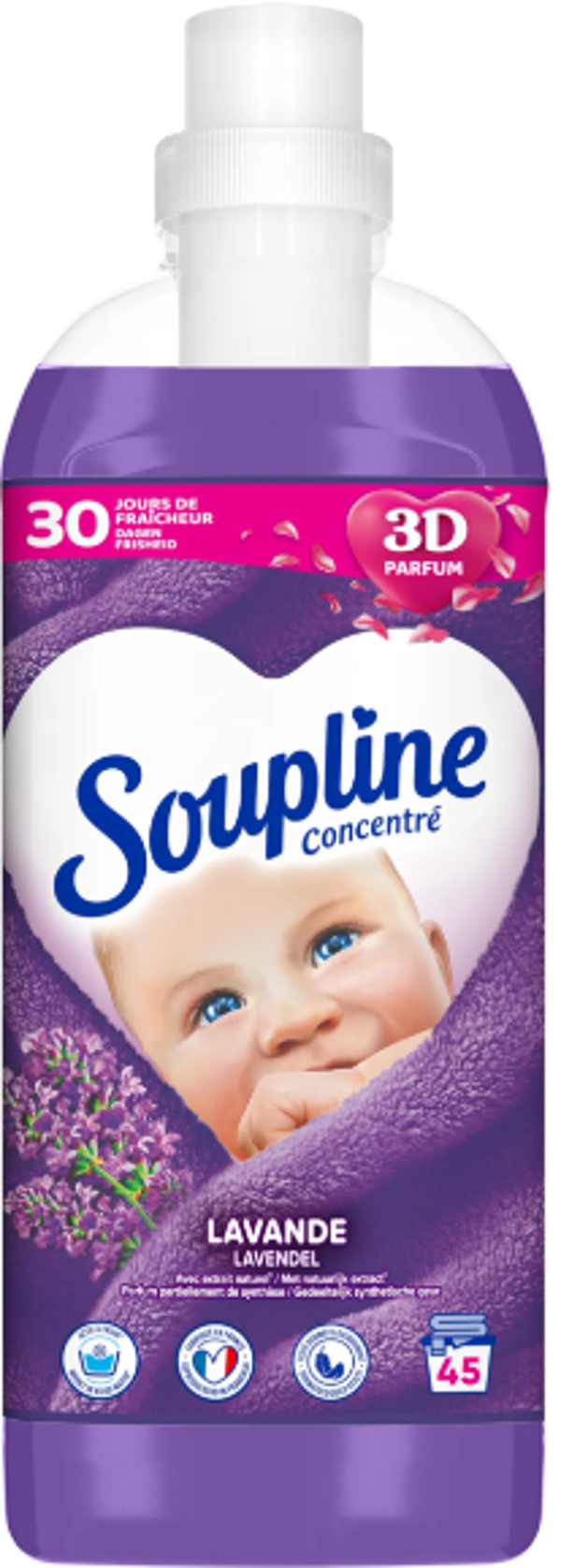 Soupline Wasverzachter Lavendel - 45 Wasbeurten. 1000ml