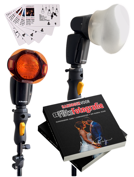 Zelfverzekerd leren flitsen en flitsers inzetten in alle situaties. Inclusief flits spiekkaartjes en een handbboek voor flitsfotografie
