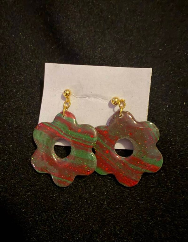 Modèles anémone rouge et verte.