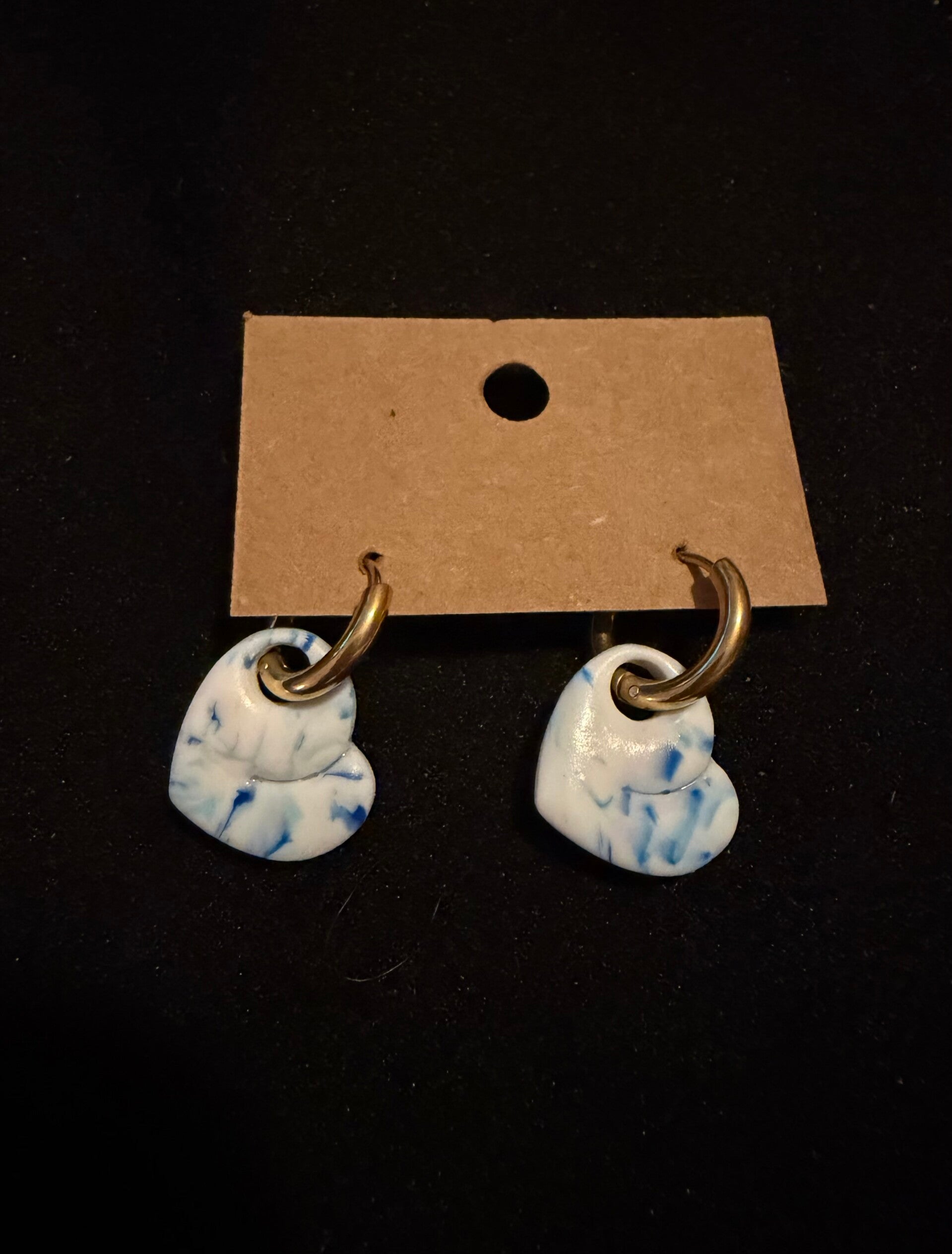 Modèles coeur bleu et blanc.