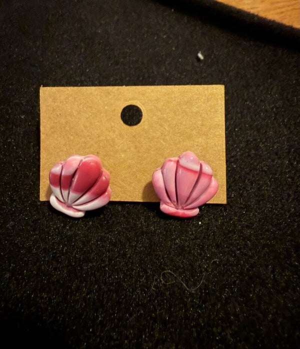 Modèles coquillage  rose et blanche.