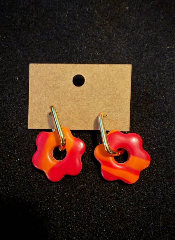 Modèles anémone rouge et orange.