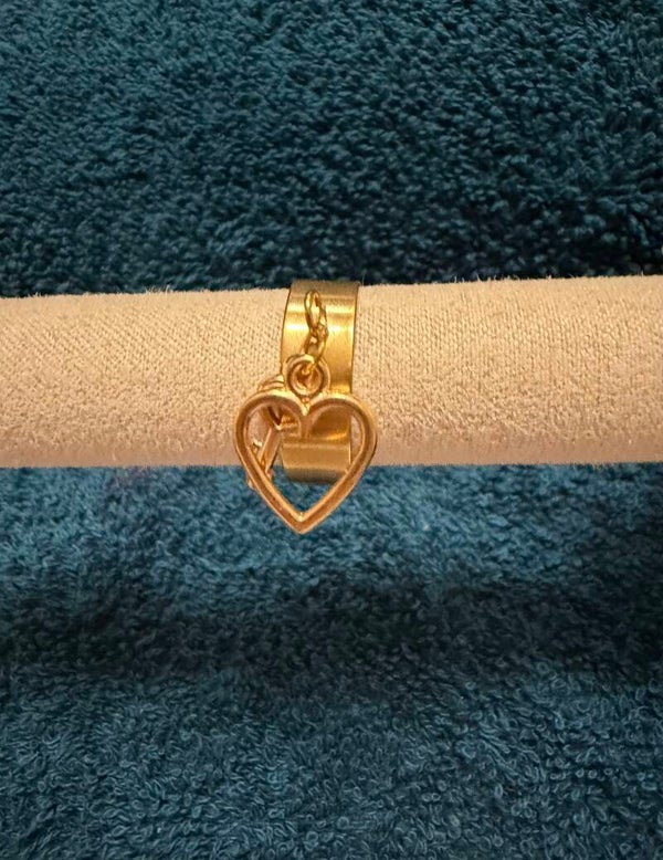 Bagues à breloque cœur.