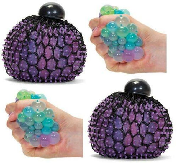 Rainbow squishy mesh ball