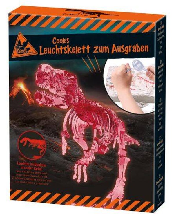 Dino uithakskelet glow in the dark