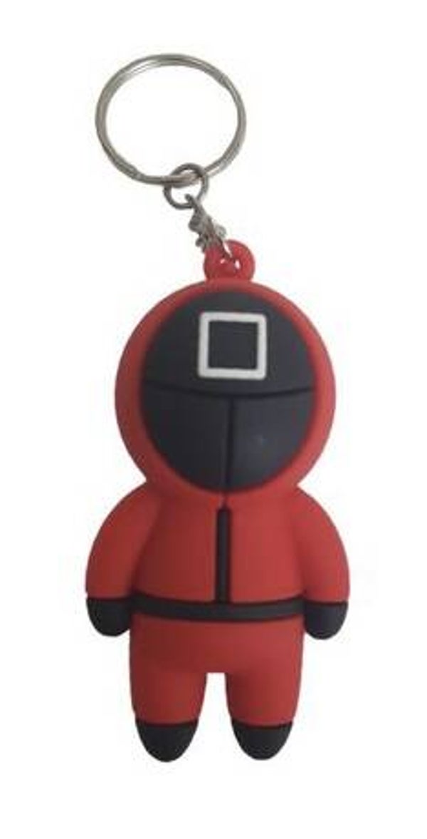 Squid game sleutelhanger vierkant