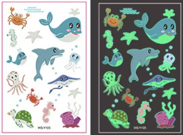 Tattoos glow in the dark