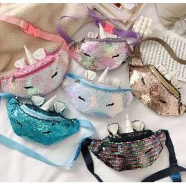 Heuptasje glitter licht blauw