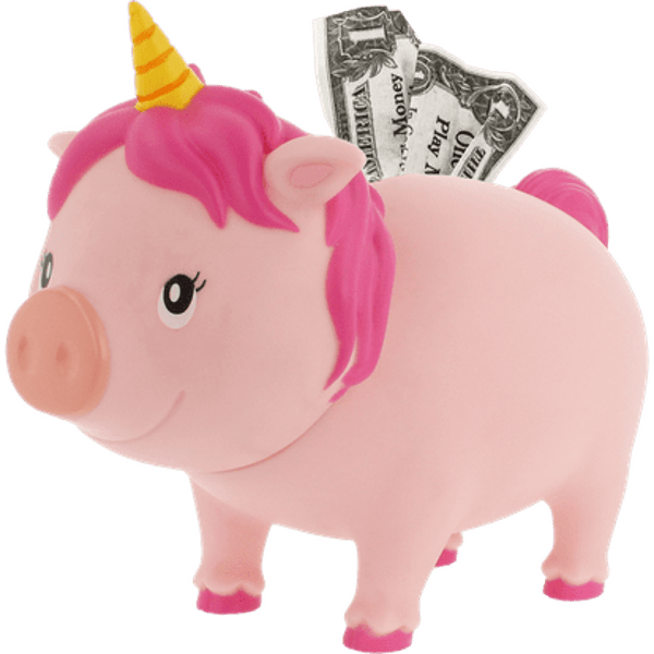 Spaarvarkentje roze unicorn