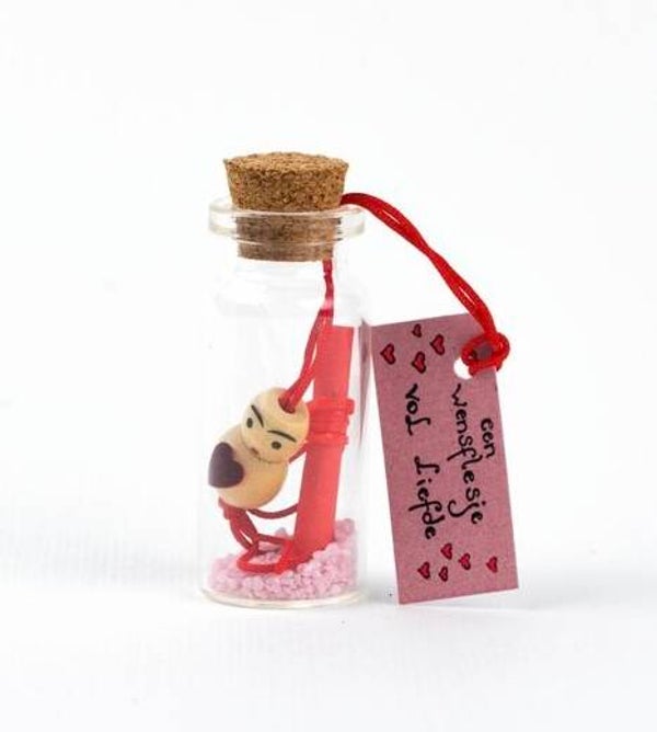 Wensflesje vol liefde mét briefje