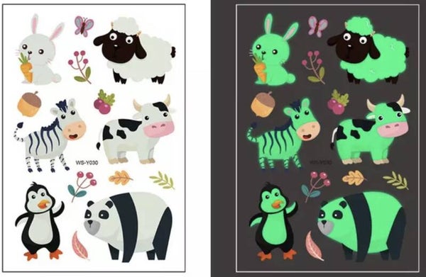 Tattoos glow in the dark dieren