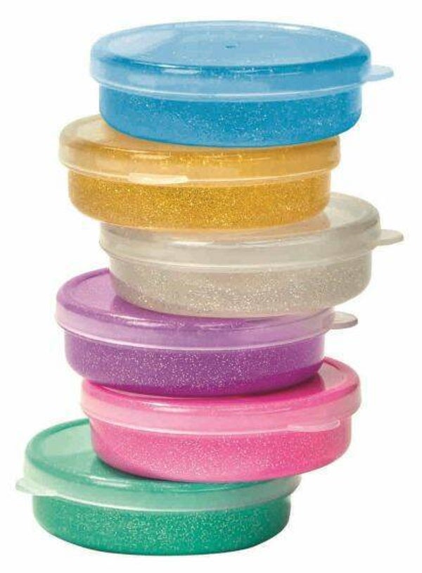 Stuiterende glitterklei zilver