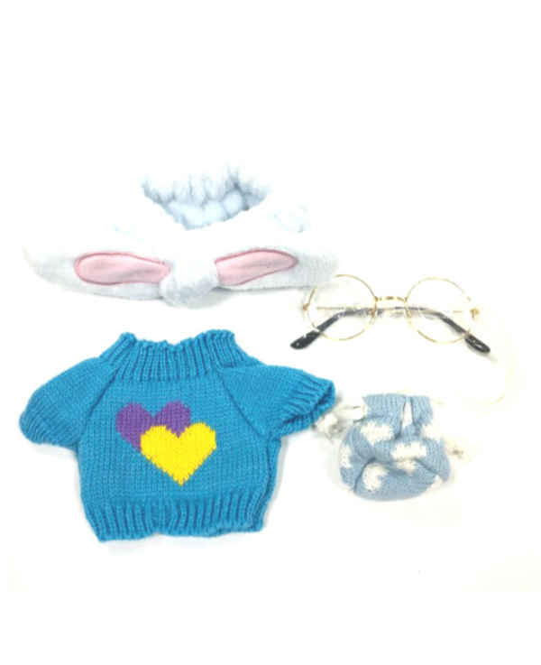 Set 4 stuks bunnyheart