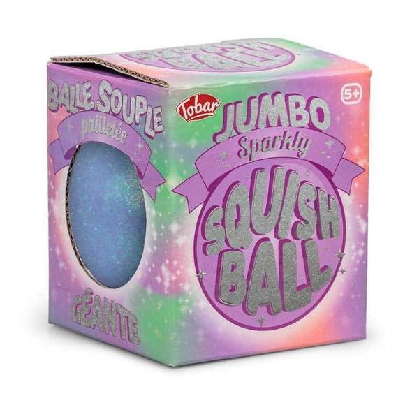 Jumbo sparkly squishball roze