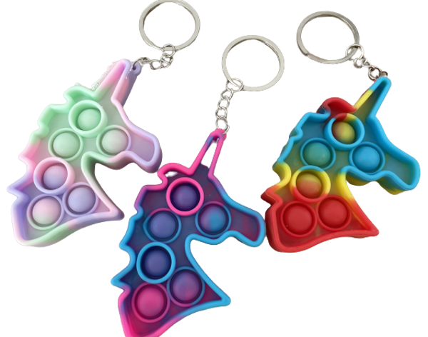 Pop it sleutelhanger unicorn
