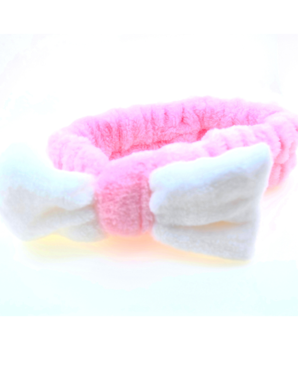 Hoofdband roze strik